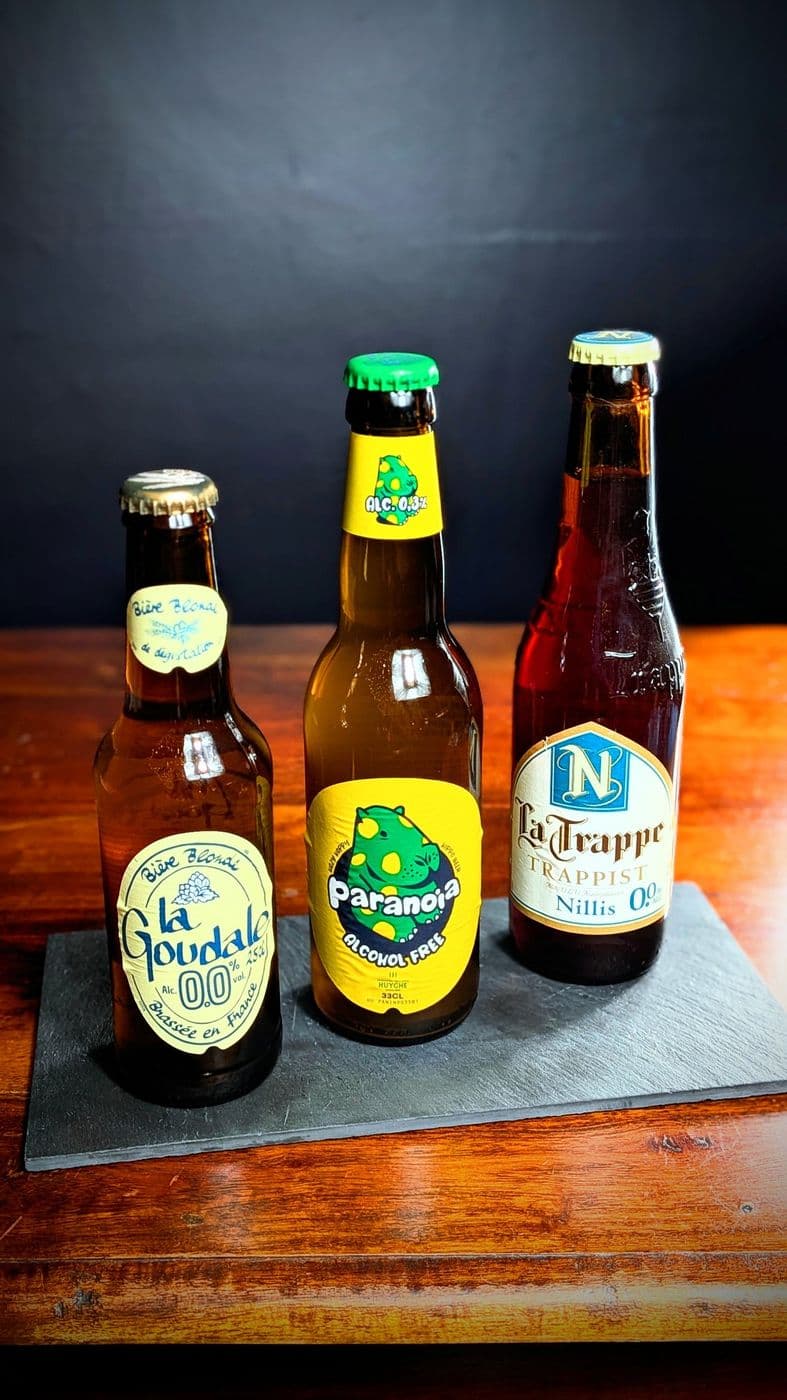 Bières sans alcool : La Goudale 0.0, Paranoïa sans alcool, La Trappe Nillis